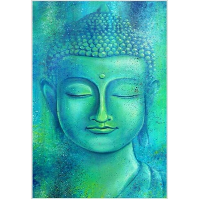 640x640 Green Buddha 3d Diamond Painting Cross Stitch Diamond Embroidery - Green Buddha Painting