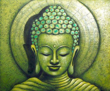 Green Buddha Painting at PaintingValley.com | Explore collection of ...