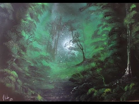 480x360 Deep Green Forest Painting - Green Forest Painting