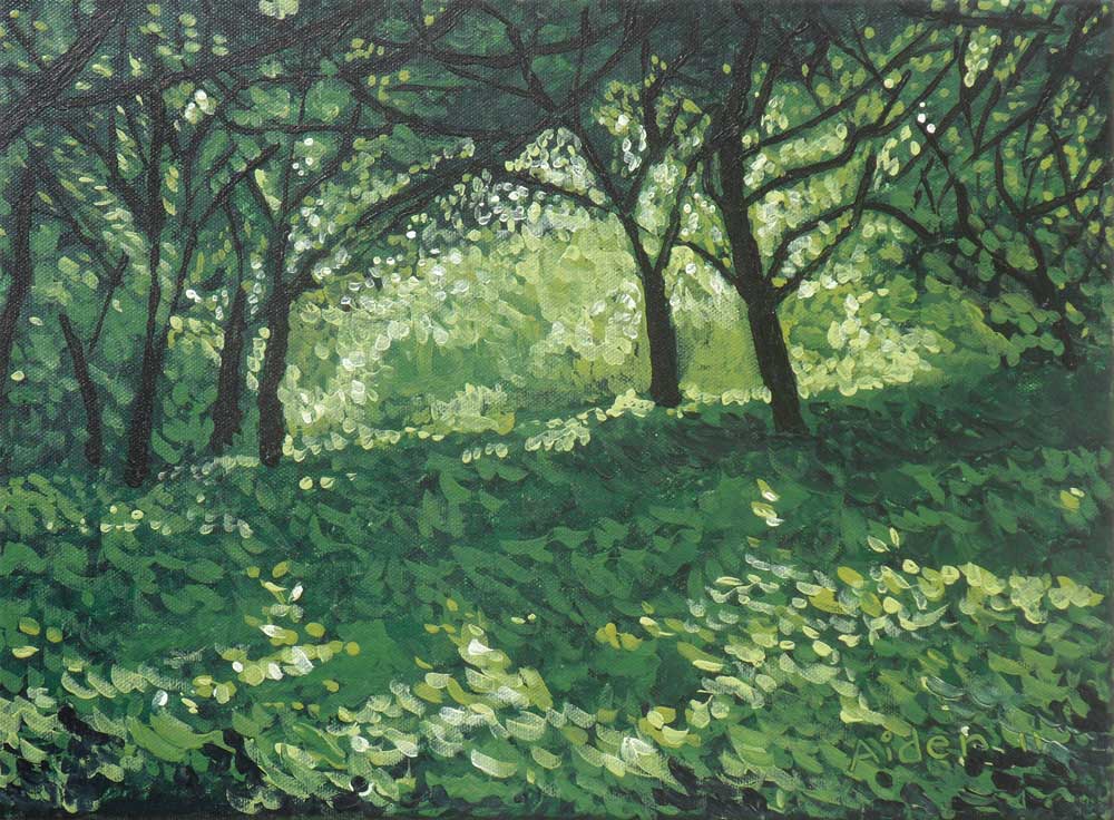 1000x736 Green Forest Canvas Painting. By Sketcher Of Pictures - Green Forest Painting