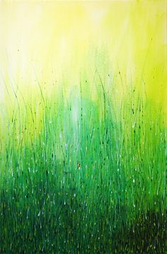 236x359 Abstract Grasses Vllb - Green Grass Painting
