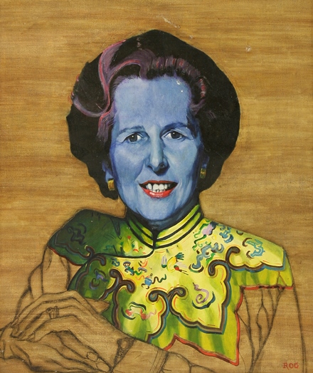440x524 The Return Of A True Blue Sworders - Green Lady Painting