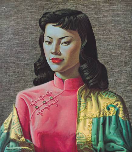 435x500 Tretchikoff - Green Lady Painting