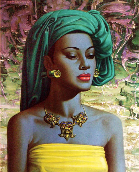 485x600 Artodyssey Vladimir Tretchikoff - Green Lady Painting