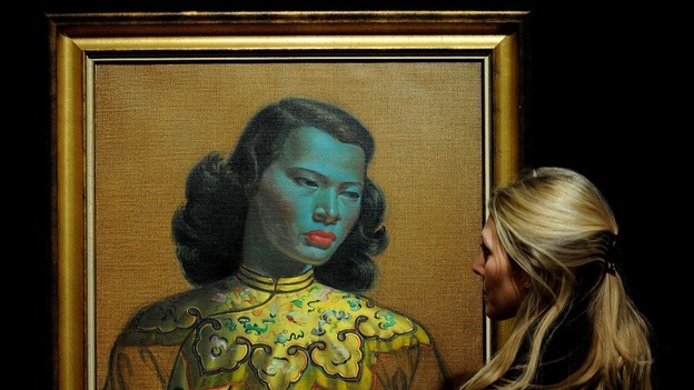 624x351 Chinese Girl' Painting Goes For Nearly - Green Lady Painting