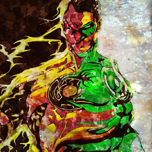 300x300 Green Lantern Paintings Fine Art America - Green Lantern Painting