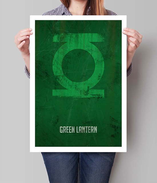 549x640 Green Lantern Superheroes Dc Comics Superhero Wall Art Distressed - Green Lantern Painting