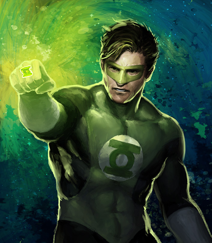 707x810 Green Lantern By Irvintustin - Green Lantern Painting