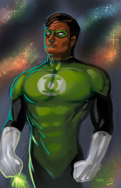 400x622 Green Lantern Sketch Painting By Raydillon - Green Lantern Painting