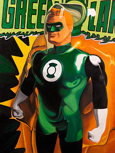 226x300 The Green Lantern Painting By Karl Melton - Green Lantern Painting
