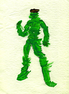 223x300 The Green Lantern Painting By Vincent Gitto - Green Lantern Painting