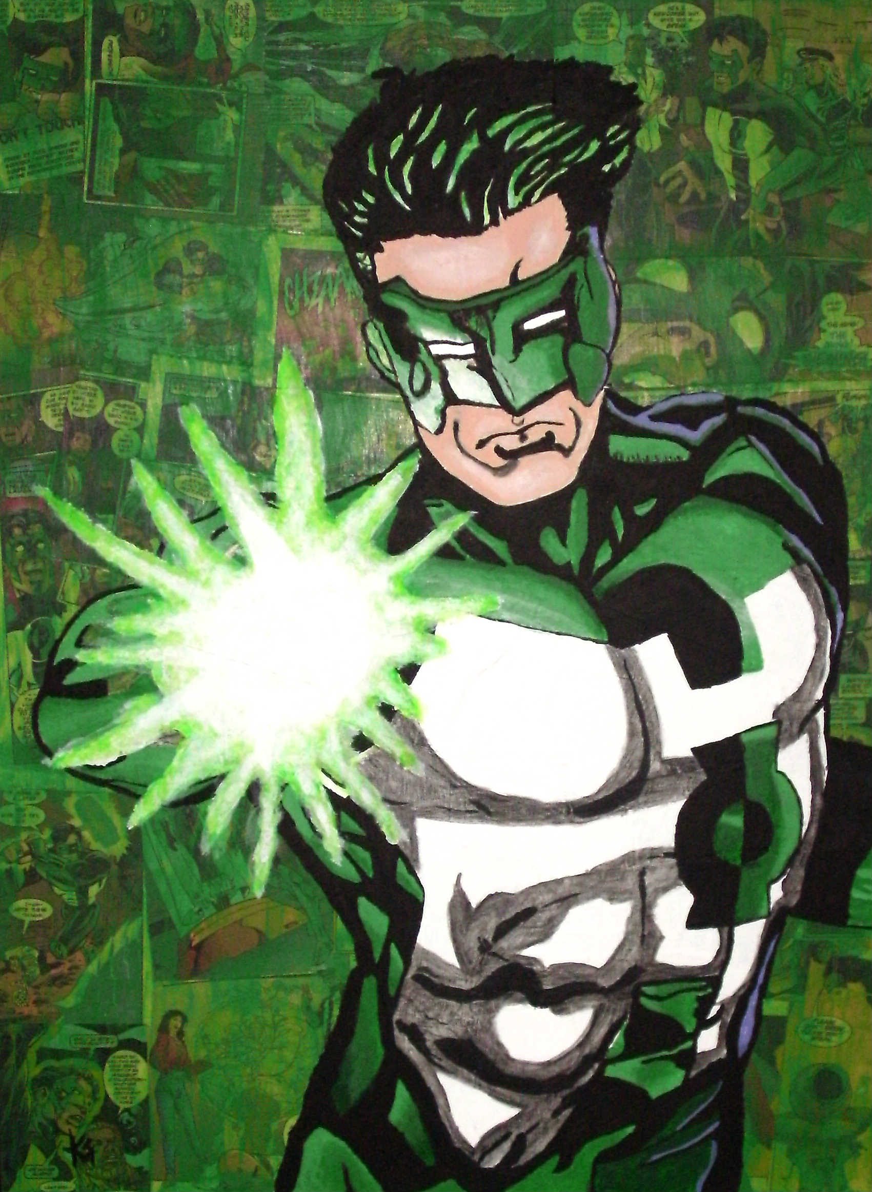 Green Lantern Painting at PaintingValley.com | Explore collection of ...