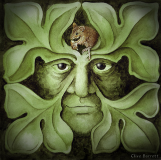 321x320 Green Man And The Gatekeeper - Green Man Painting