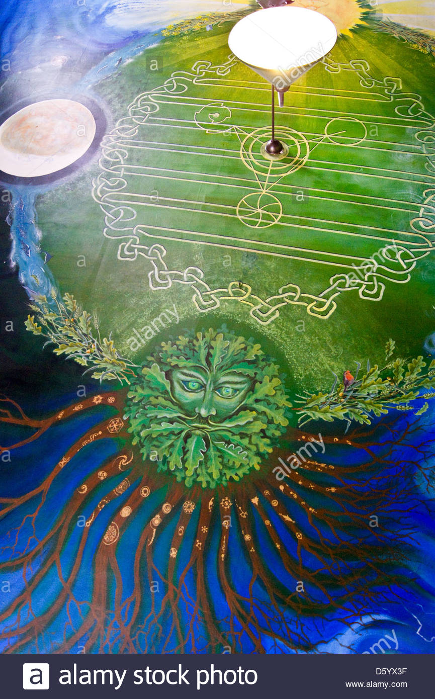 865x1390 Green Man Painting, Barge Inn On The Kennet Amp Avon Canal, Honey - Green Man Painting