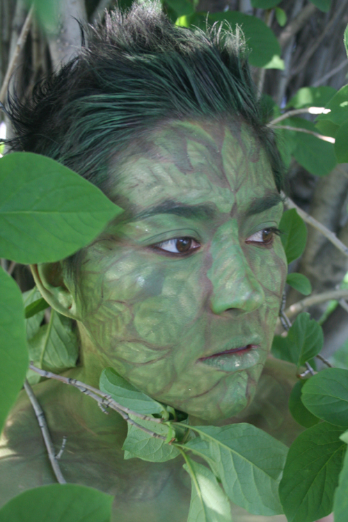500x750 Butterfly Social Design Green Man Face Painting - Green Man Painting