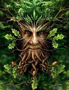236x308 Velvet Painting Green Man - Green Man Painting