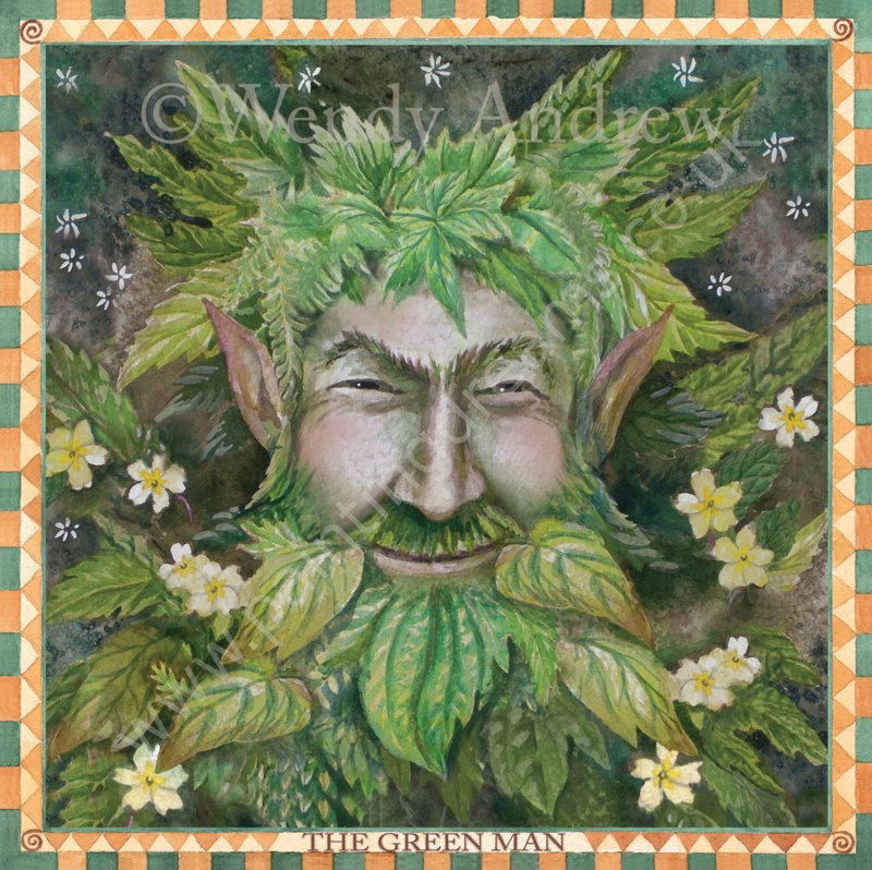 800x798 For The Love Of The Green Man - Green Man Painting