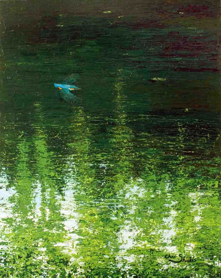 710x893 Chris Shields Wildlife Artist And Illustrator - Green Painting