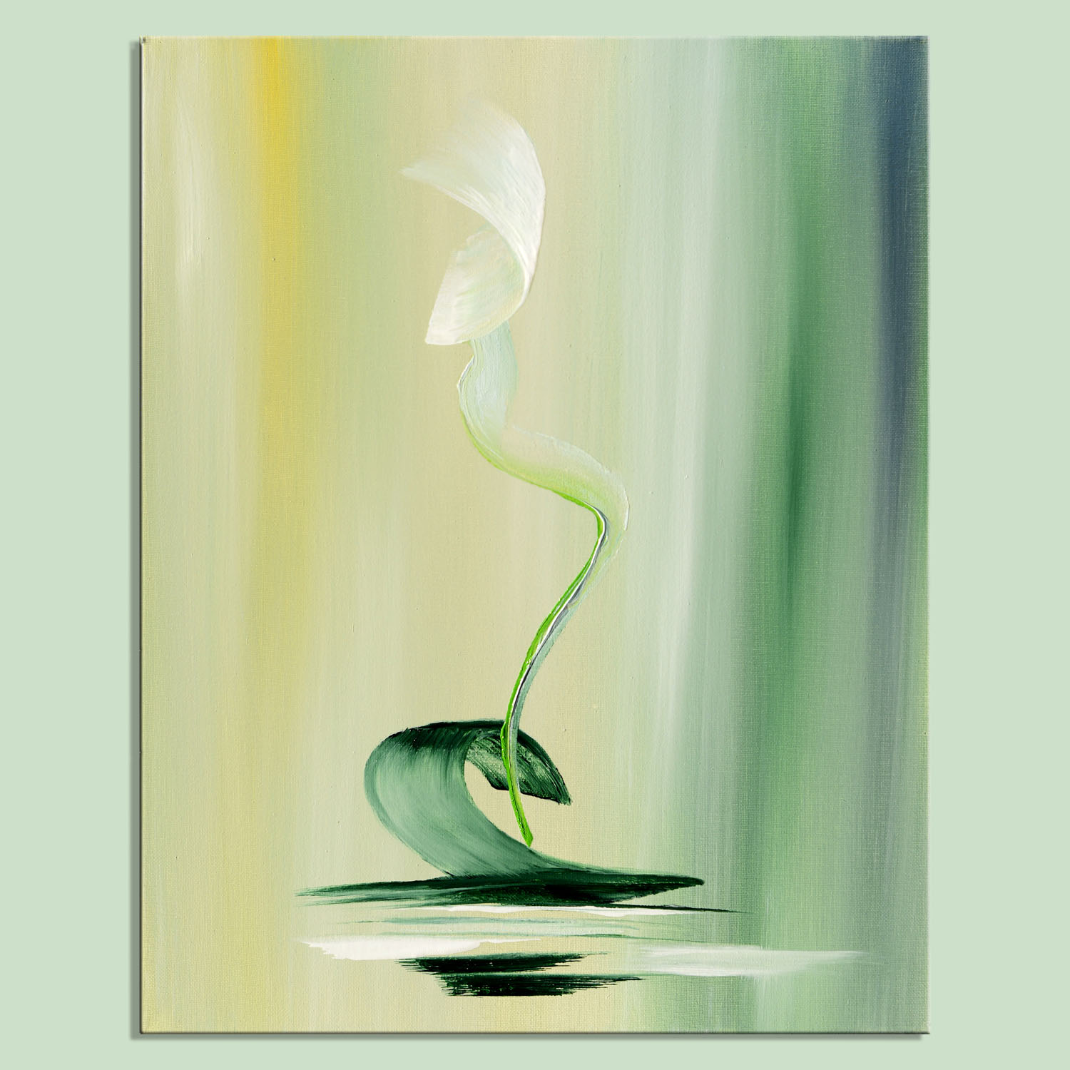 1500x1500 Green Dream Abstract Painting Originalufeff Abstract Paintings - Green Painting On Canvas