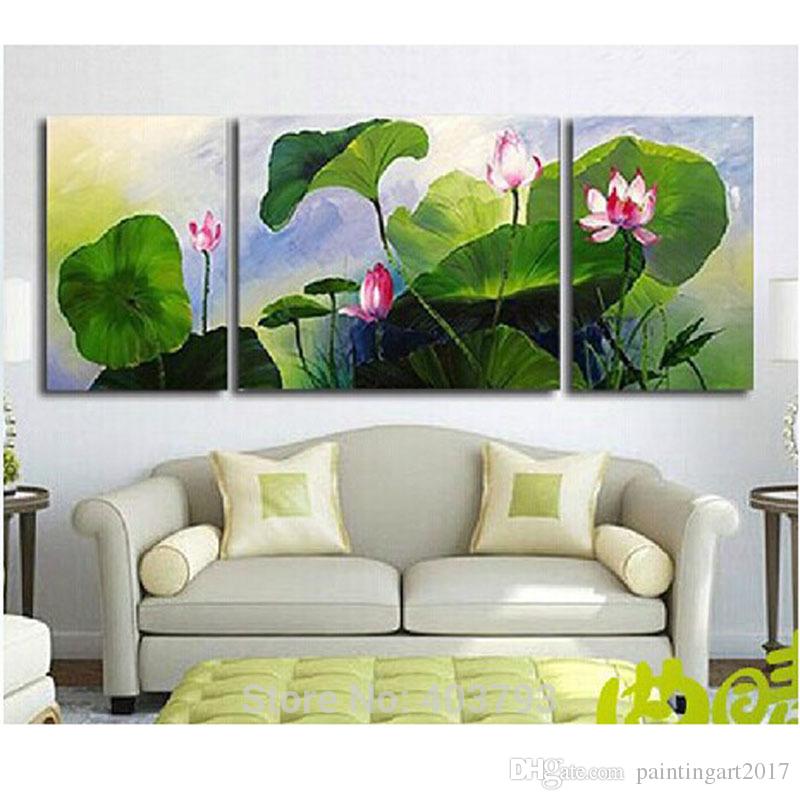800x800 2018 Modern Fashion Abstract Oil Painting On Canvas Green Lotus - Green Painting On Canvas