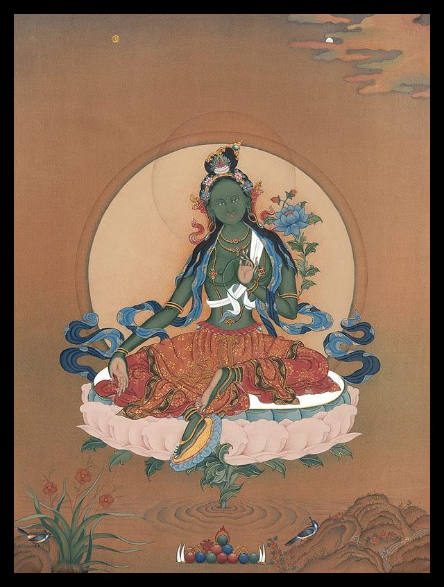 640x846 Green Tara Print Jogeg Arts - Green Tara Painting