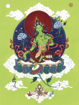 271x358 Green Tara Buddhist Art, Thangka Painting Amp Courses By Carmen - Green Tara Painting