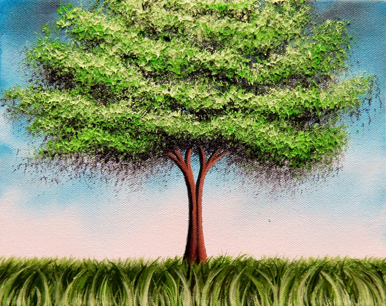 1600x1270 Green Tree Landscape Painting, Contemporary Art Paintings, Oil - Green Tree Painting