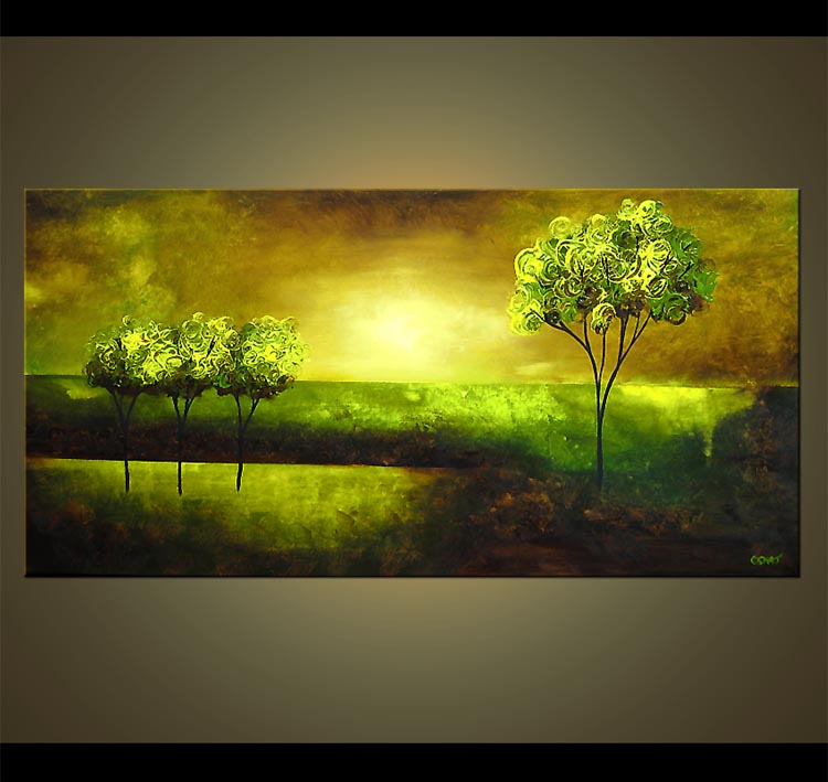 750x709 Painting - Green Tree Painting
