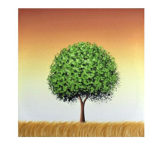 570x519 Extra Wall Art Black And White Canvas Print Giclee Minimalist Tree - Green Tree Painting