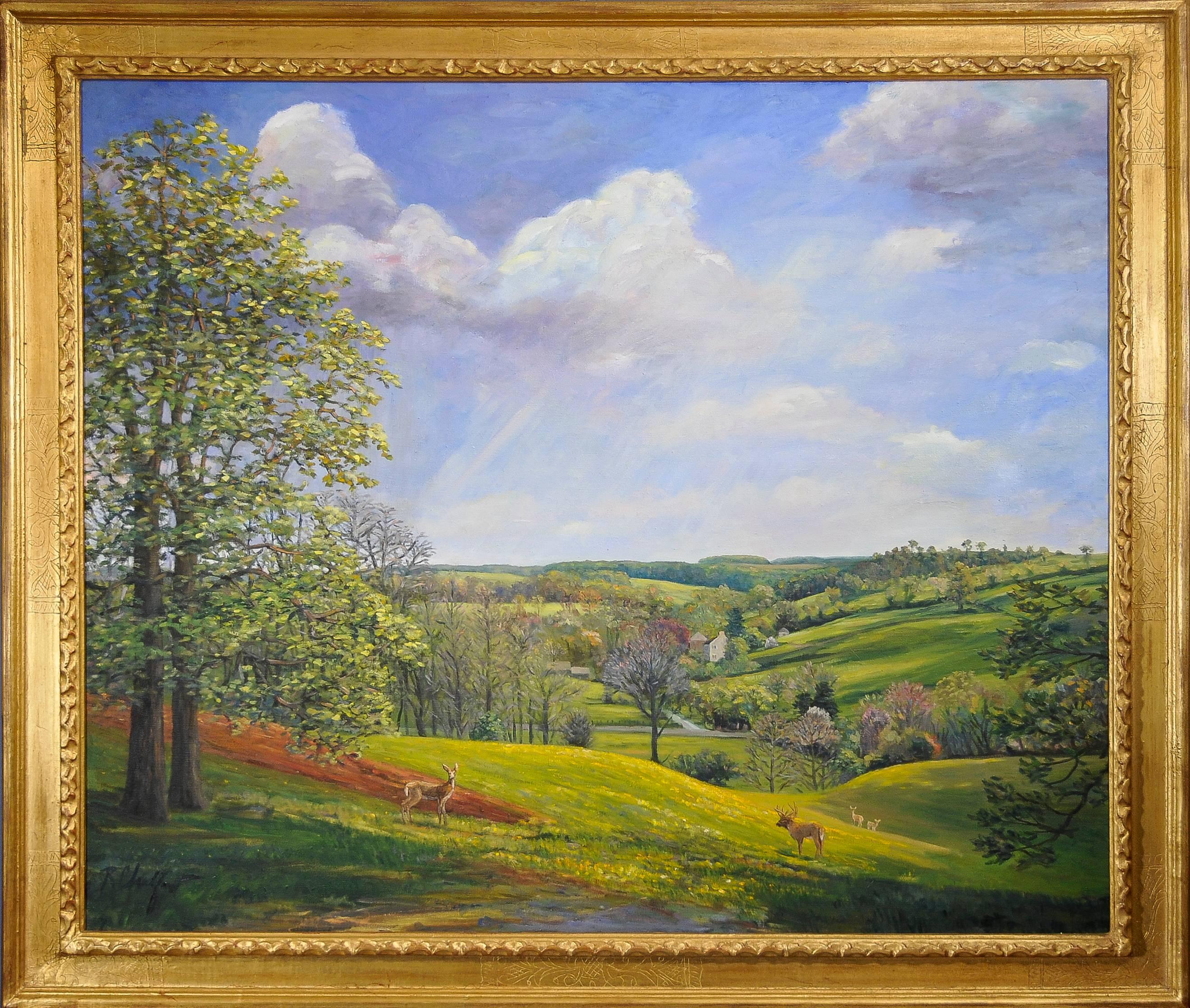2639x2236 Green Valley Painting By Richard Chalfant For Sale - Green Valley Painting