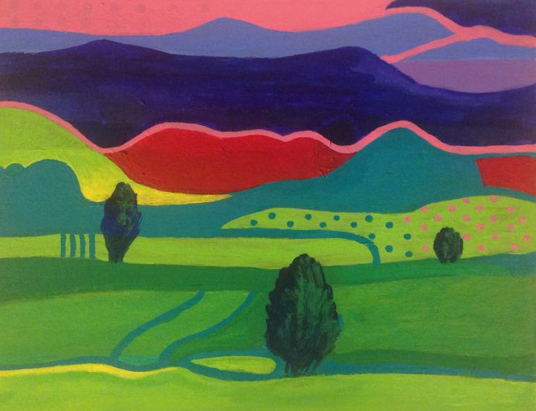 770x590 Saatchi Art Green Valley Painting By Raymond Pena - Green Valley Painting