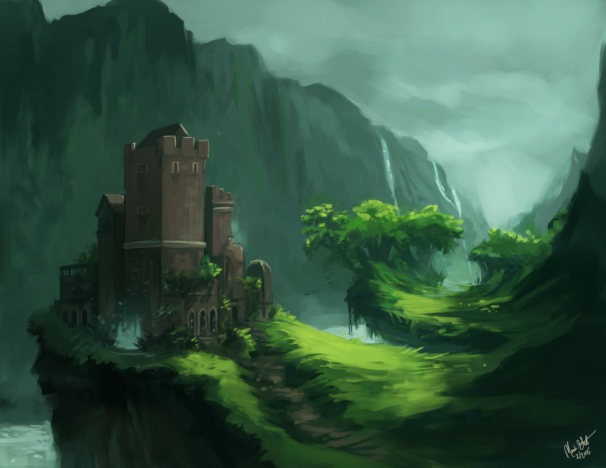 2475x1913 Valley Painting Mandi's Art Blog + Wips - Green Valley Painting