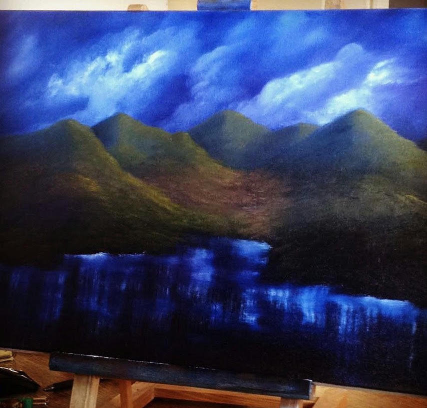 853x815 Green Valley Painting By Anastacia Kalashnikov - Green Valley Painting