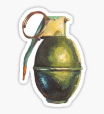210x230 Grenade Painting Amp Mixed Media Stickers Redbubble - Grenade Painting