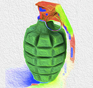 300x286 Grenade Paintings - Grenade Painting