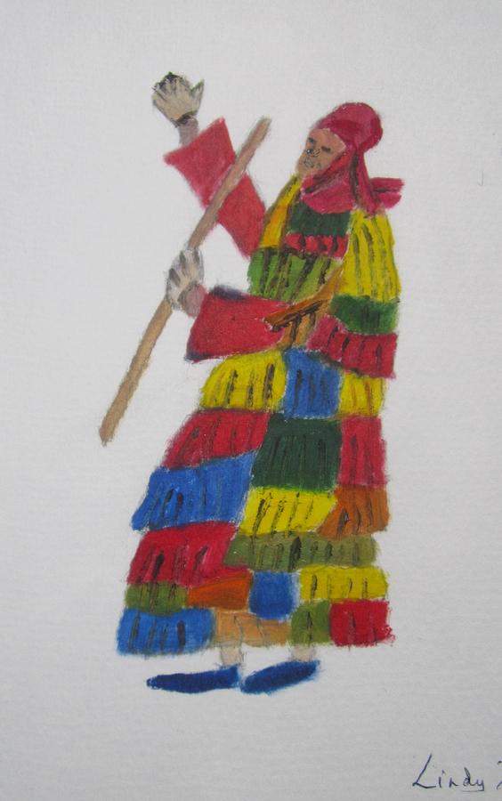 564x900 Pierrot Grenade Painting By Jennylynd James - Grenade Painting