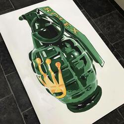 250x250 Rolex Grenade Original Painting (30x20inch) Canvas 1 Of 1 One - Grenade Painting