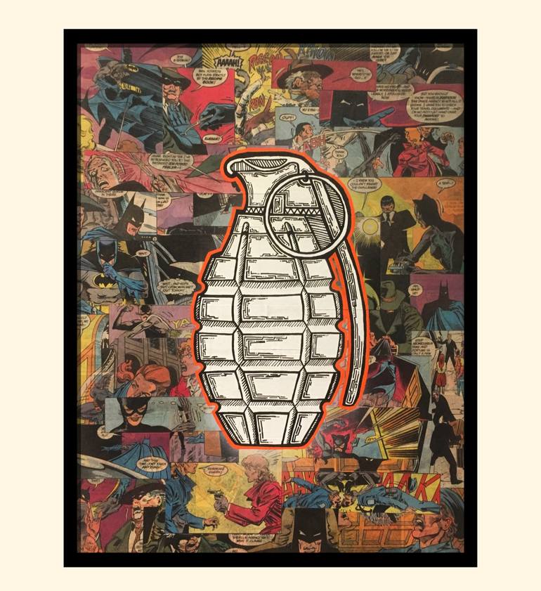 770x841 Saatchi Art Mk2 Hand Grenade Drawing By Igor Aist - Grenade Painting