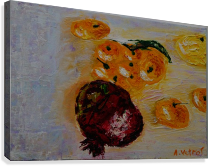429x342 Tangerines With 1. 2014 Grenade Painter Alik Vetrof Mdf Oil - Grenade Painting