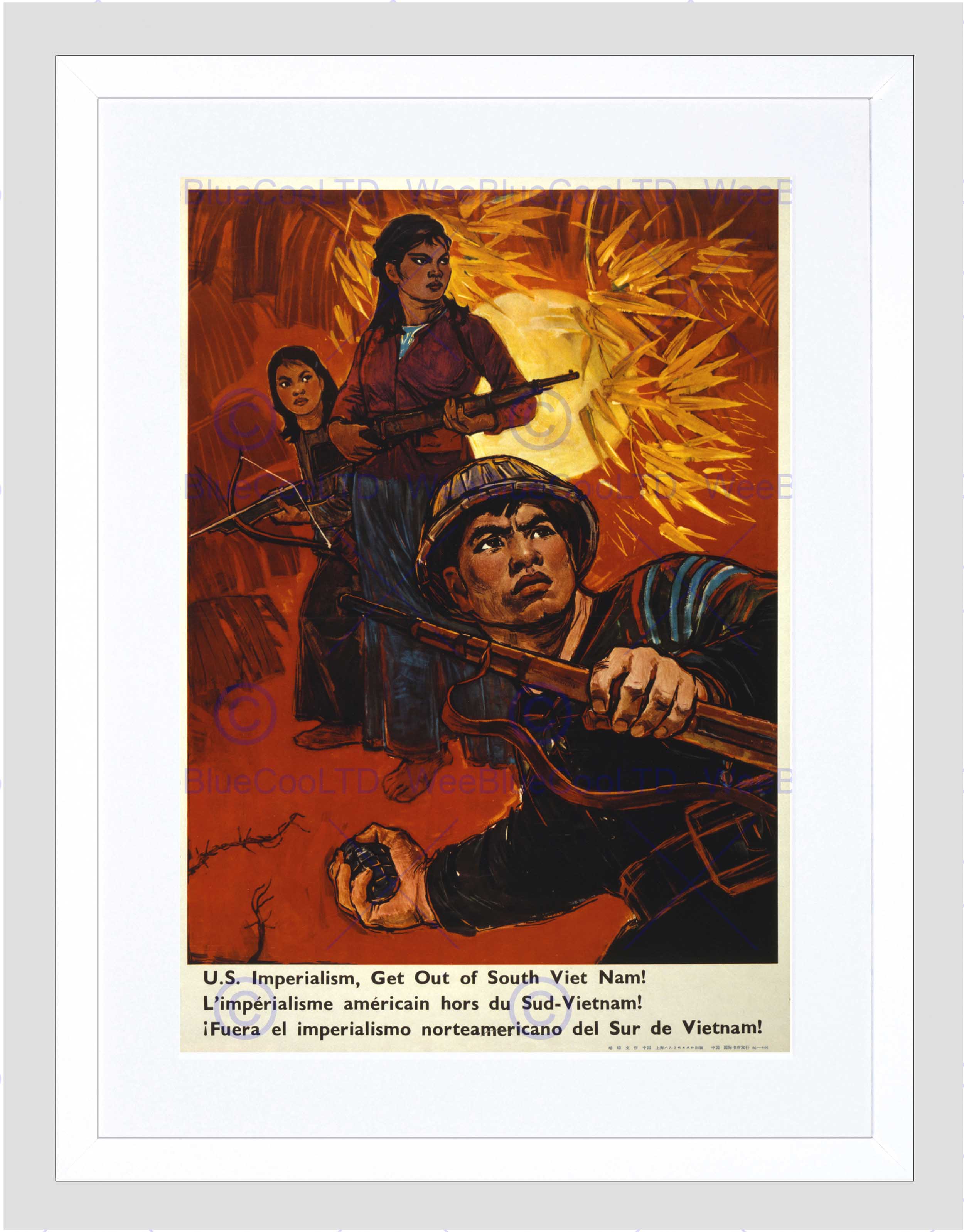 2500x3195 War Vietnam Us Imperialism Soldier Grenade Jungle Framed Art Print - Grenade Painting