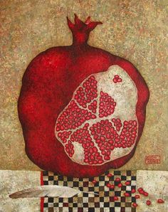 236x298 Pomegranate - Grenade Painting