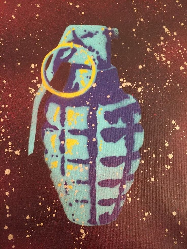 736x981 Bilderesultat For Hand Grenade Art Art Stensiler - Grenade Painting