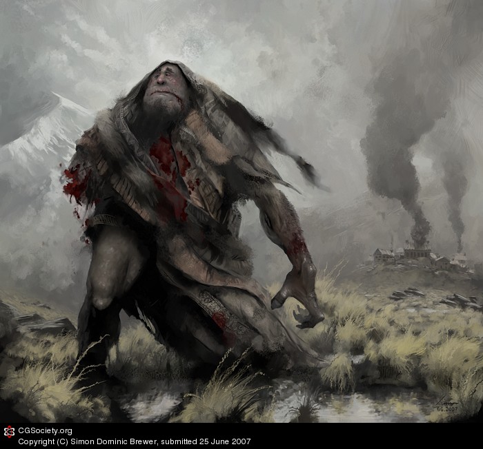 700x652 Grendel By Simon Dominic 2d Cgsociety - Grendel Painting