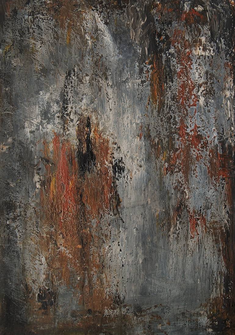 770x1097 Saatchi Art Rust Grey Abstract Painting By Jolina Anthony - Grey Abstract Painting