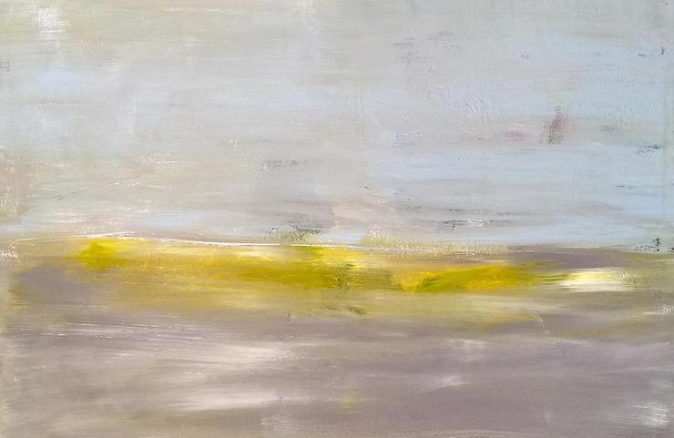 740x481 Yellow And Gray January Sunset - Grey And Yellow Painting