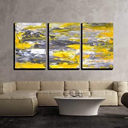 Grey And Yellow Painting at PaintingValley.com | Explore collection of ...