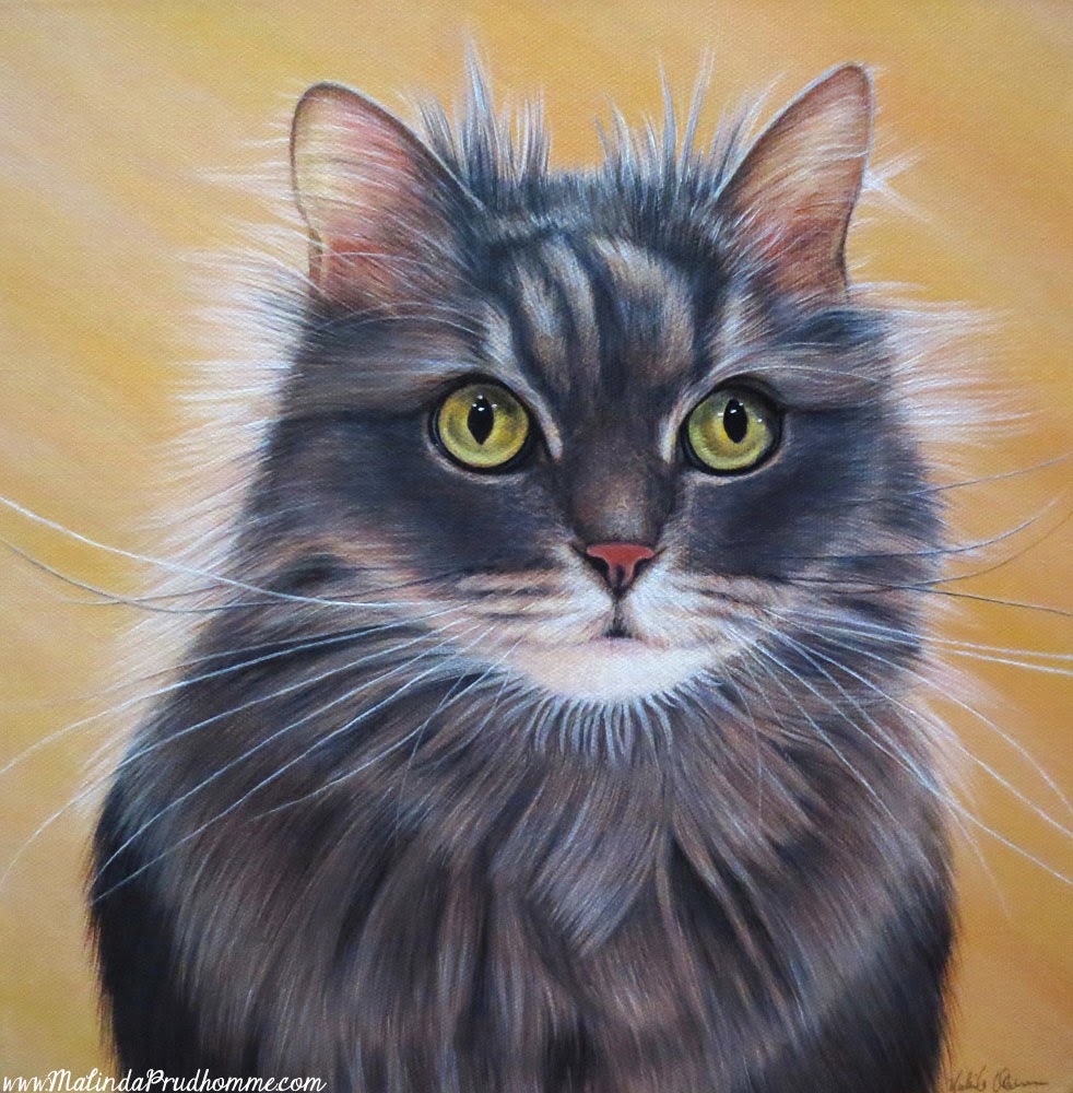 Grey Cat Painting at PaintingValley.com | Explore collection of Grey ...