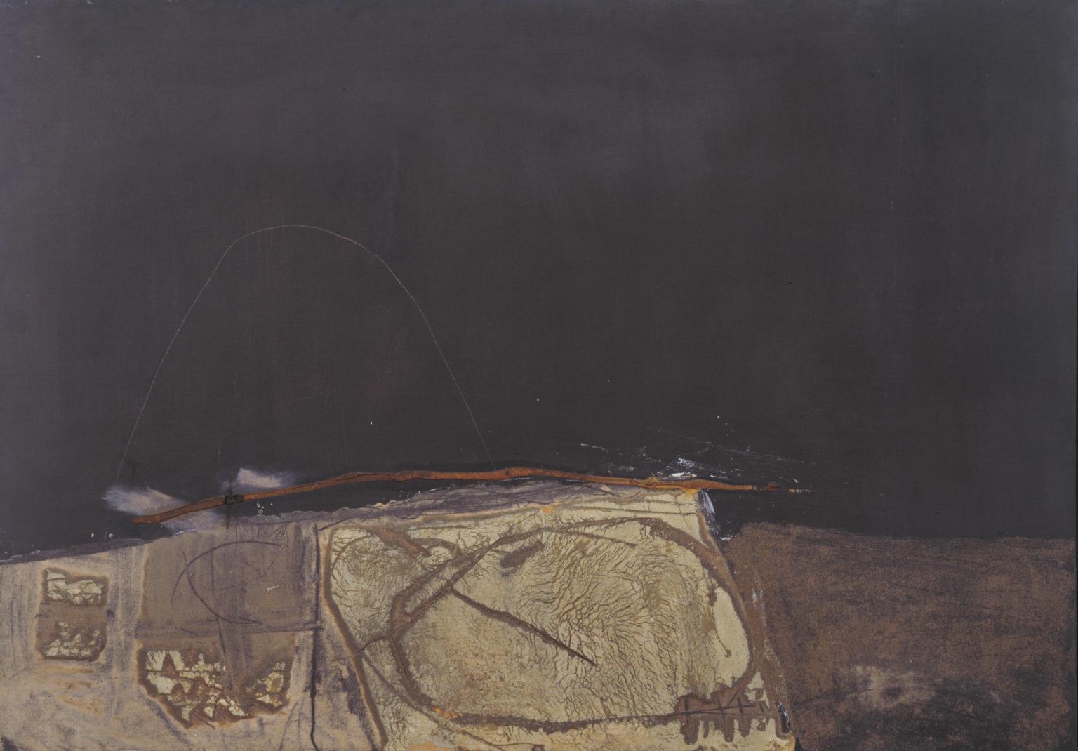 1536x1070 Grey And Green Painting', Antoni Tapies, 1957 Tate - Grey Painting