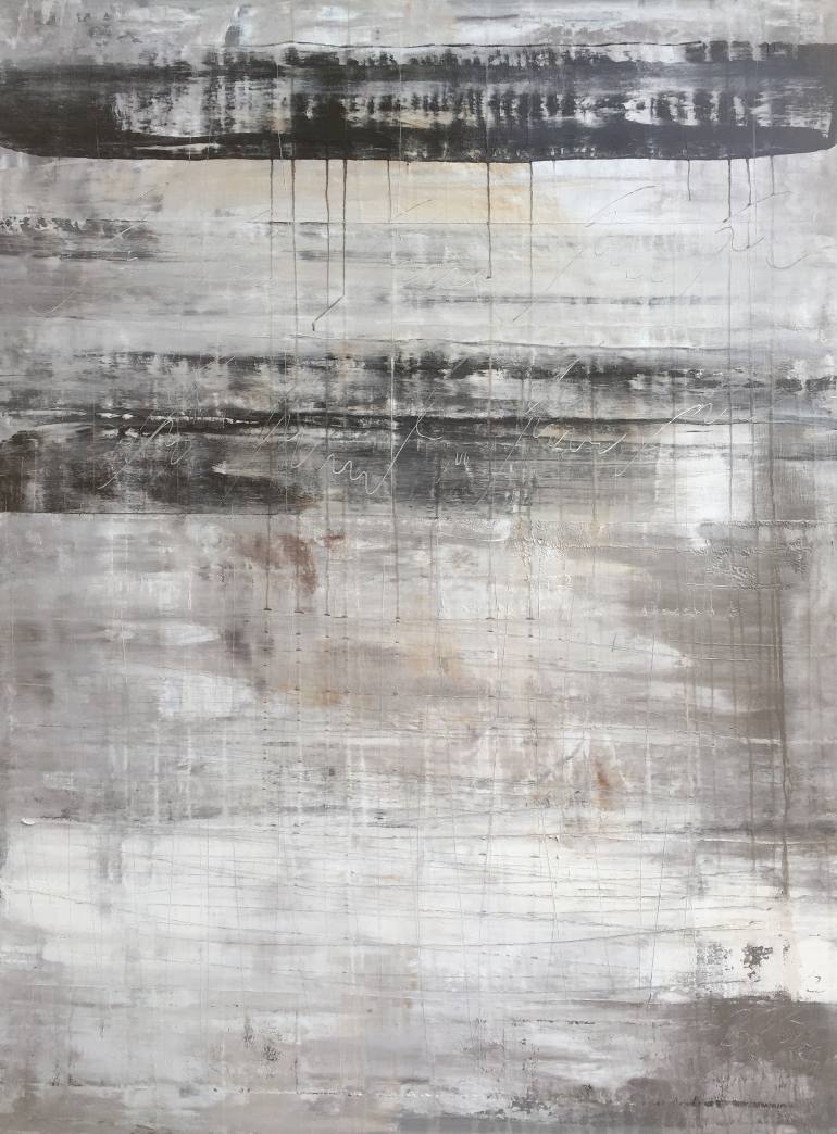 770x1044 Saatchi Art 1134 Abstract Antique Blackwhitegrey Painting By - Grey Painting
