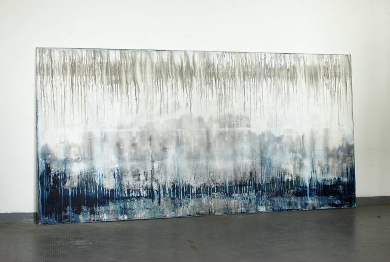 770x518 Saatchi Art Blue Grey White Painting By Christian Hetzel - Grey Painting